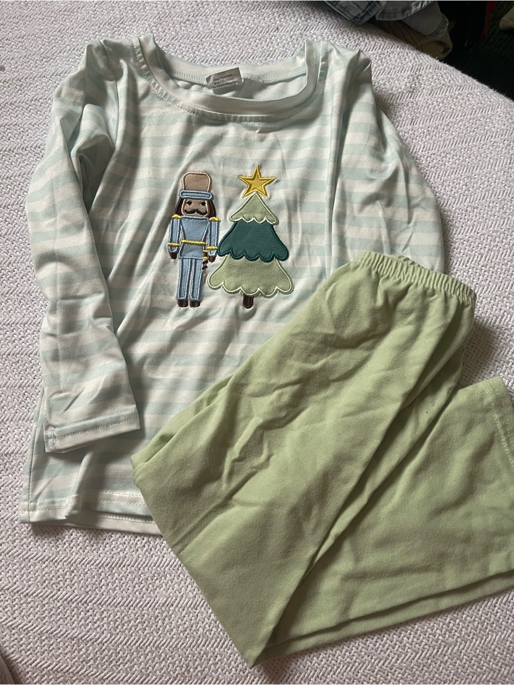 Kids Mint Green Holiday Nutcracker Set